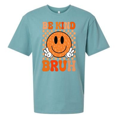 Be Kind Bruh Anti Bullying Smile Face Sueded Cloud Jersey T-Shirt