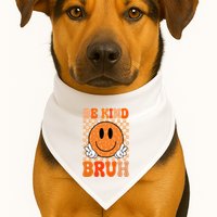 Be Kind Bruh Anti Bullying Smile Face USA-Made Doggie Bandana