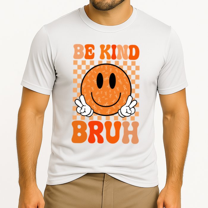 Be Kind Bruh Anti Bullying Smile Face Cooling Performance Crew T-Shirt
