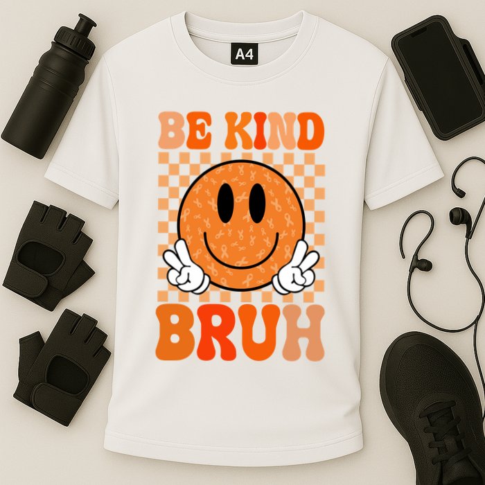 Be Kind Bruh Anti Bullying Smile Face Cooling Performance Crew T-Shirt