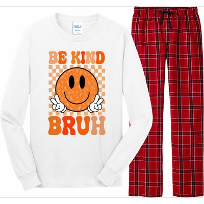 Be Kind Bruh Anti Bullying Smile Face Long Sleeve Pajama Set