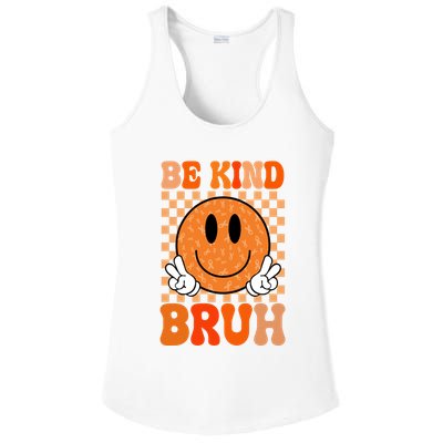 Be Kind Bruh Anti Bullying Smile Face Ladies PosiCharge Competitor Racerback Tank