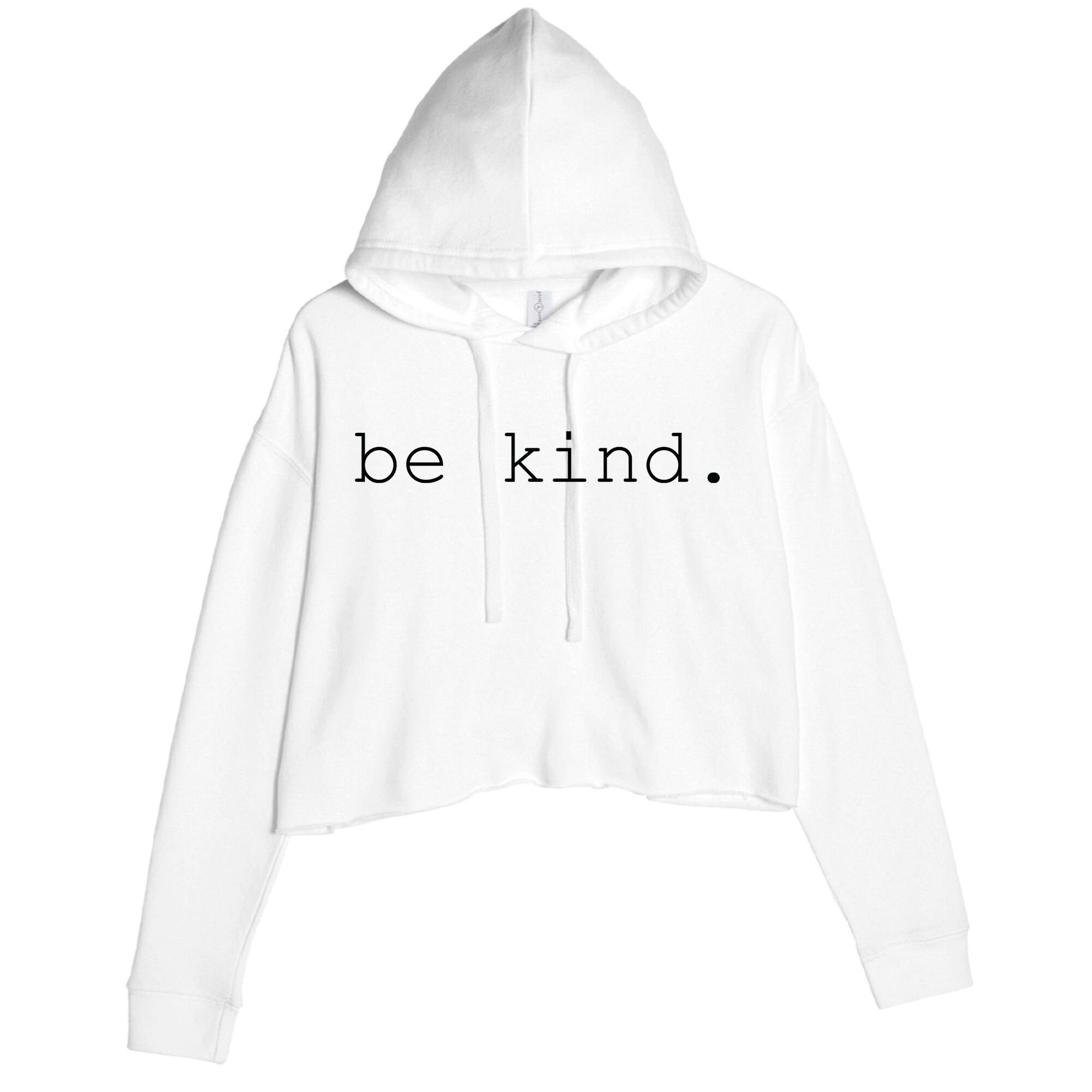 Be Kind Crop Fleece Hoodie