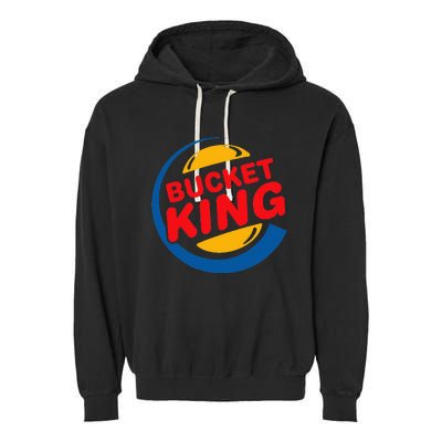 Bucket King Basketball Player Hoops Culture Funny Garment-Dyed Fleece Hoodie