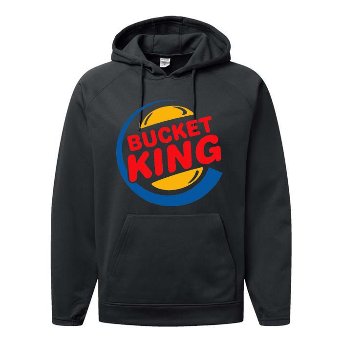 Bucket King Basketball Player Hoops Culture Funny Performance Fleece Hoodie