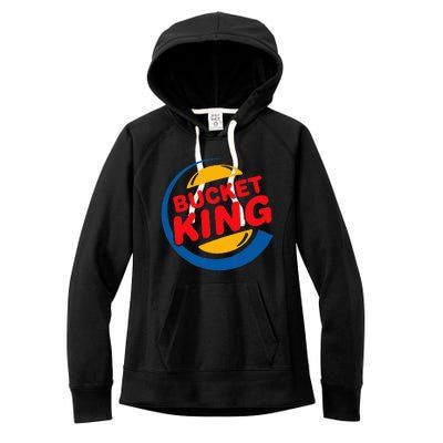 Bucket King Basketball Player Hoops Culture Funny Women's Fleece Hoodie