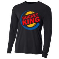 Bucket King Basketball Player Hoops Culture Funny Cooling Performance Long Sleeve Crew