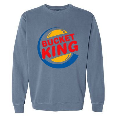 Bucket King Basketball Player Hoops Culture Funny Garment-Dyed Sweatshirt