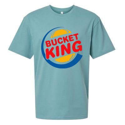 Bucket King Basketball Player Hoops Culture Funny Sueded Cloud Jersey T-Shirt