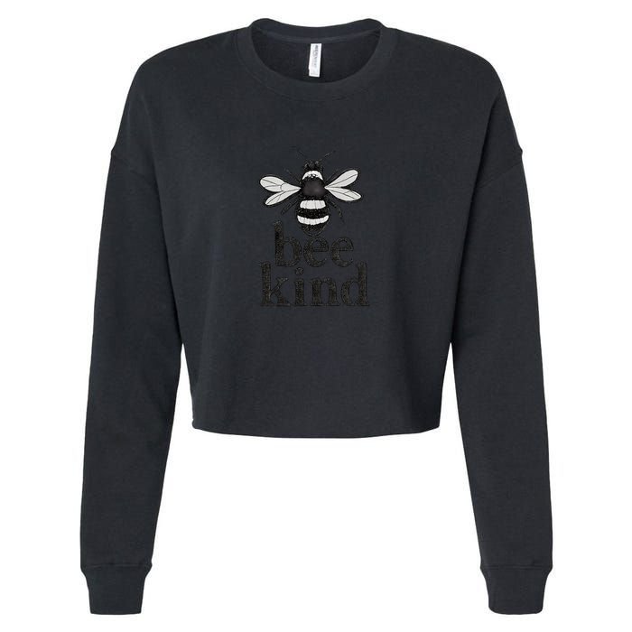 Bee Kind Cropped Pullover Crew