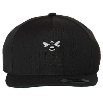 Bee Kind Wool Snapback Cap