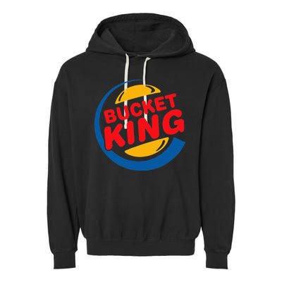 Bucket King Basketball Player Hoops Culture Funny Garment-Dyed Fleece Hoodie