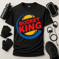 Bucket King Basketball Player Hoops Culture Funny Cooling Performance Crew T-Shirt