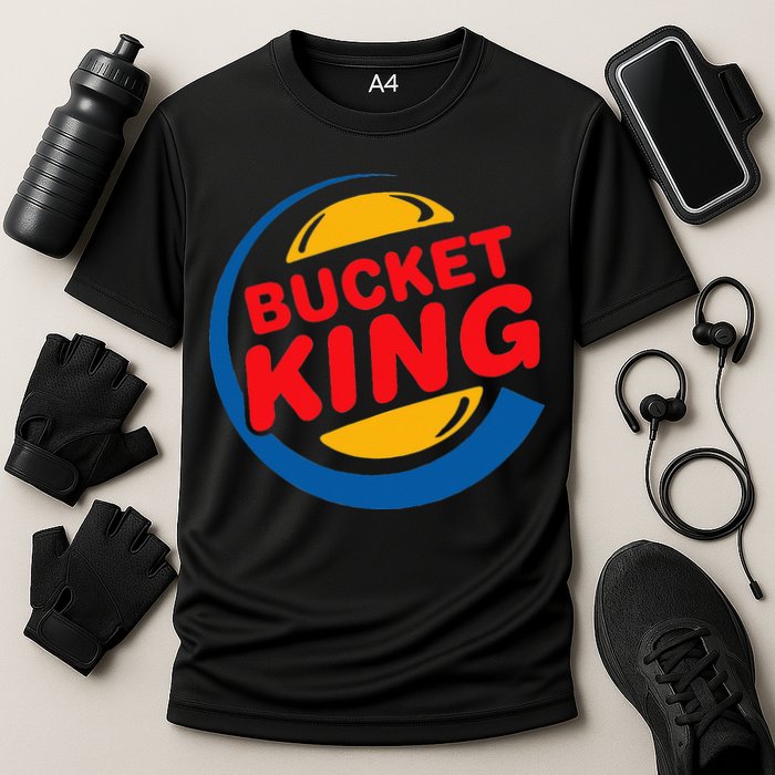 Bucket King Basketball Player Hoops Culture Funny Cooling Performance Crew T-Shirt