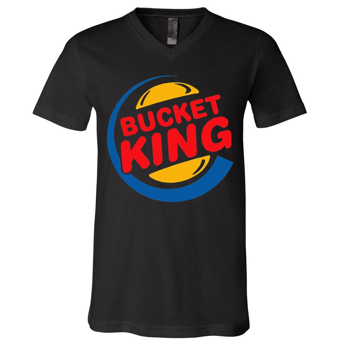 Bucket King Basketball Player Hoops Culture Funny V-Neck T-Shirt