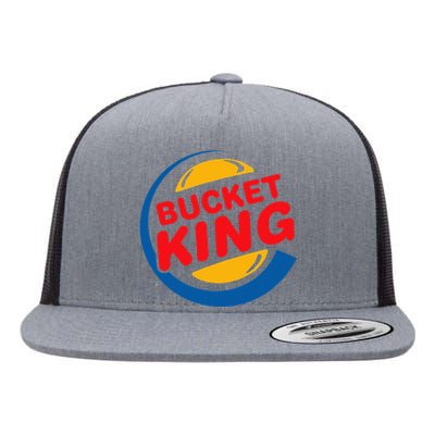 Bucket King Basketball Player Hoops Culture Funny Flat Bill Trucker Hat