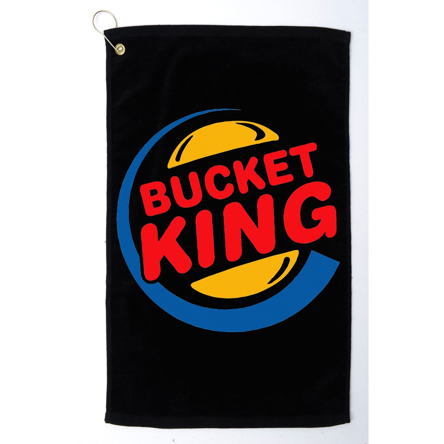 Bucket King Basketball Player Hoops Culture Funny Golf Towel