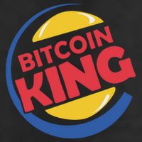 Bitcoin King 7 Panel Mesh Trucker Snapback Hat