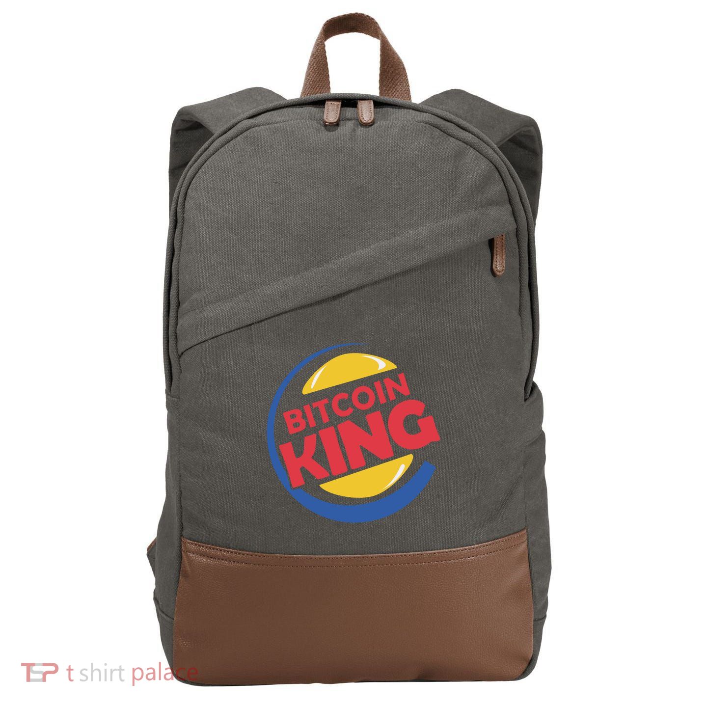 Bitcoin King Cotton Canvas Backpack