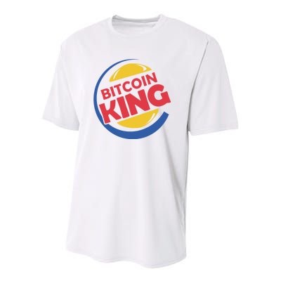 Bitcoin King Youth Performance Sprint T-Shirt