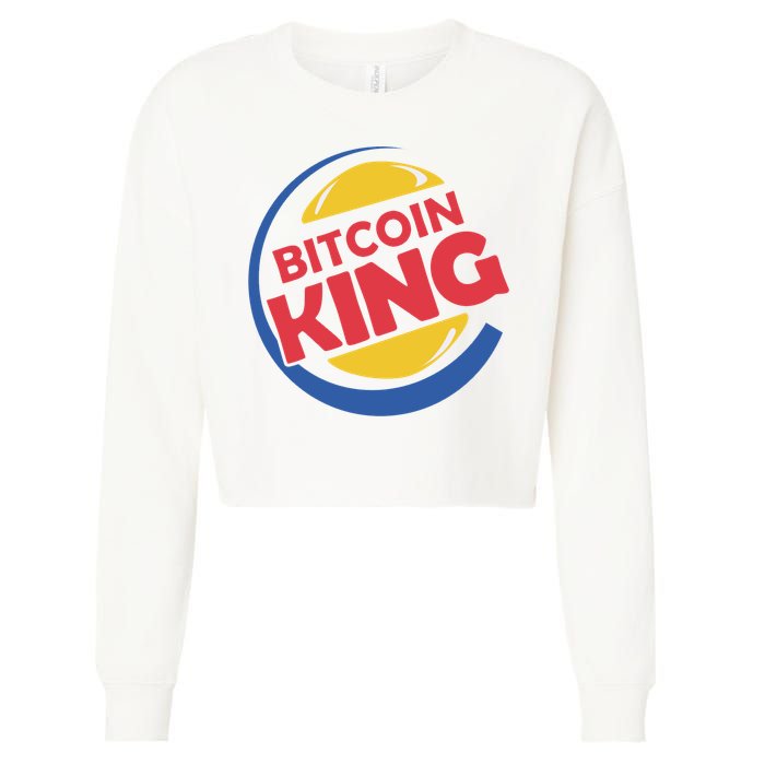 Bitcoin King Cropped Pullover Crew