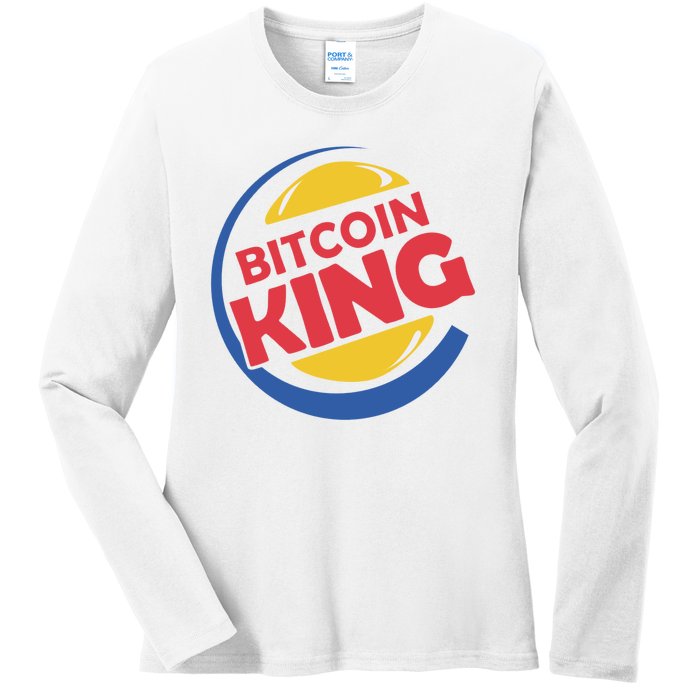 Bitcoin King Ladies Long Sleeve Shirt