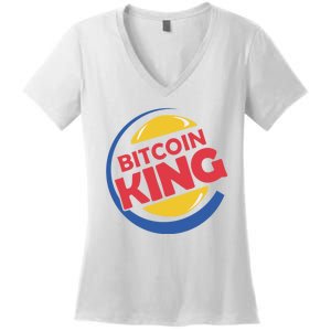 Bitcoin King Women's V-Neck T-Shirt