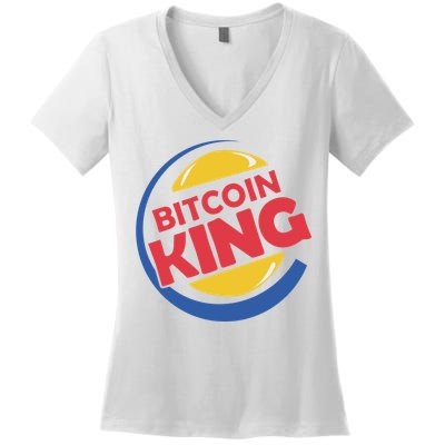 Bitcoin King Women's V-Neck T-Shirt