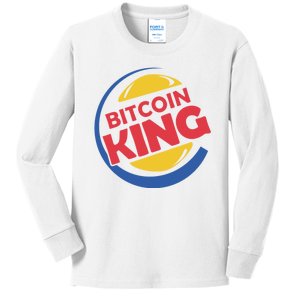 Bitcoin King Kids Long Sleeve Shirt