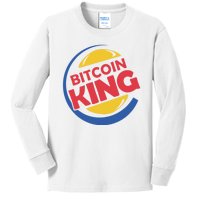 Bitcoin King Kids Long Sleeve Shirt