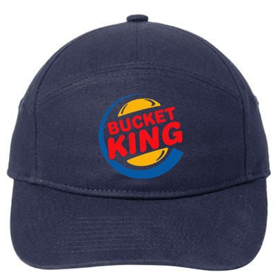 Bucket King Basketball Player Hoops Culture Funny 7-Panel Snapback Hat