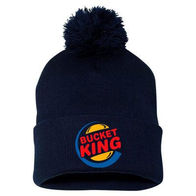 Bucket King Basketball Player Hoops Culture Funny Pom Pom 12in Knit Beanie