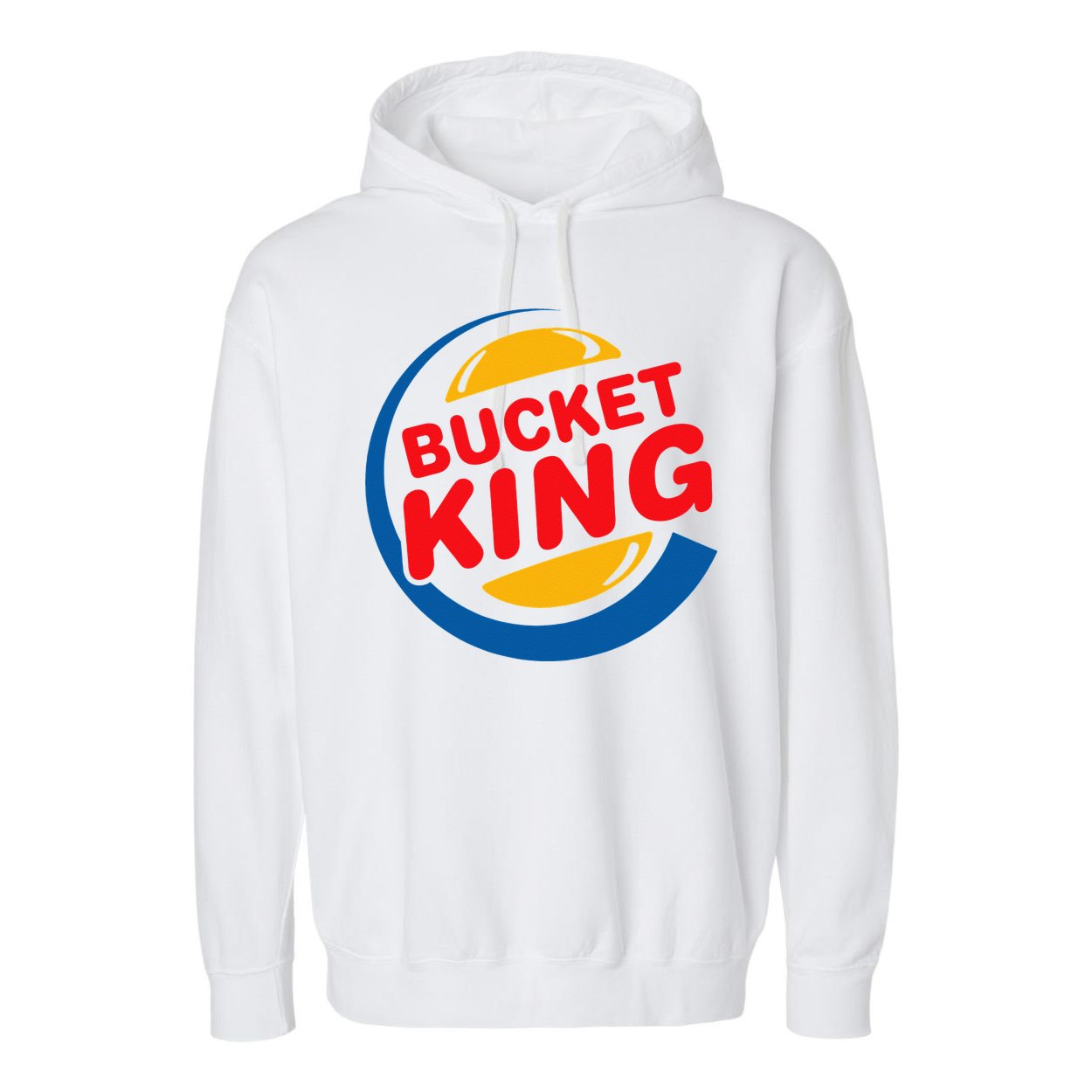Bucket King Basketball Player Hoops Culture Funny Garment-Dyed Fleece Hoodie