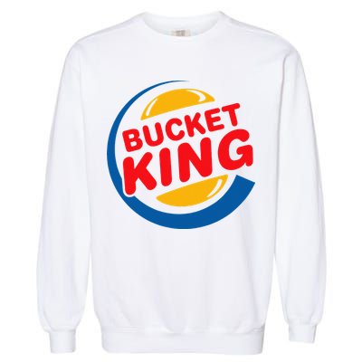 Bucket King Basketball Player Hoops Culture Funny Garment-Dyed Sweatshirt