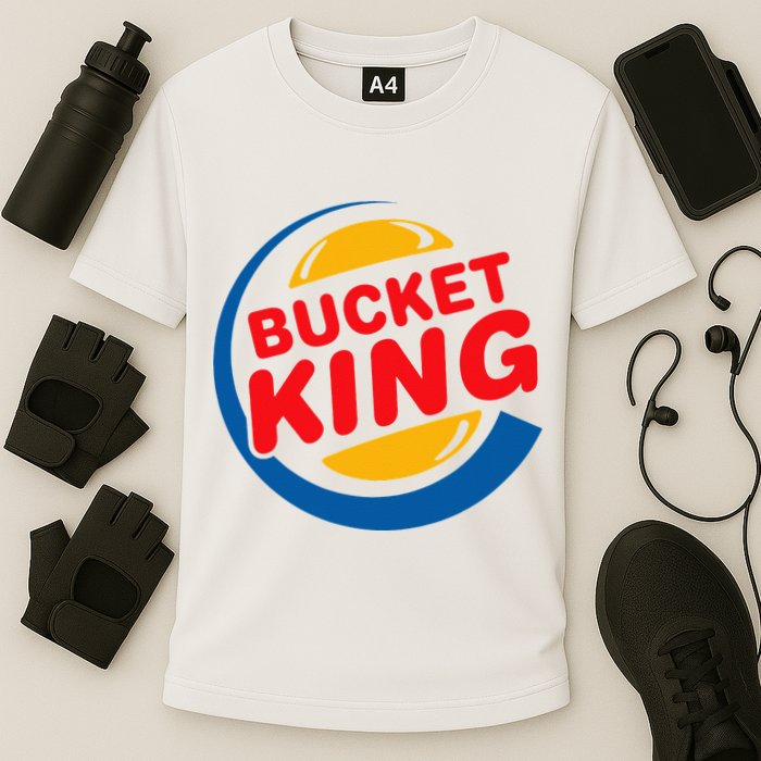 Bucket King Basketball Player Hoops Culture Funny Cooling Performance Crew T-Shirt