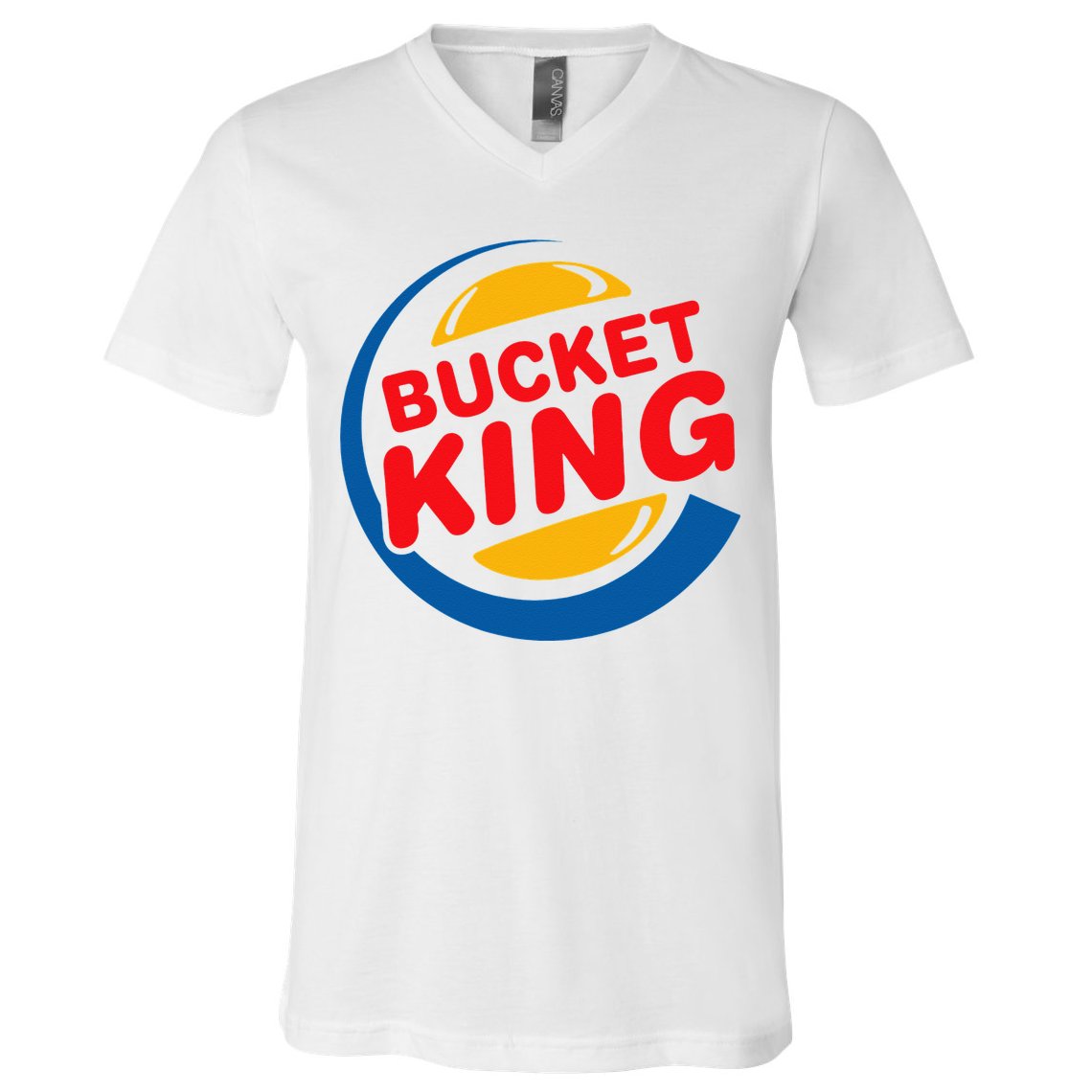 Bucket King Basketball Player Hoops Culture Funny V-Neck T-Shirt