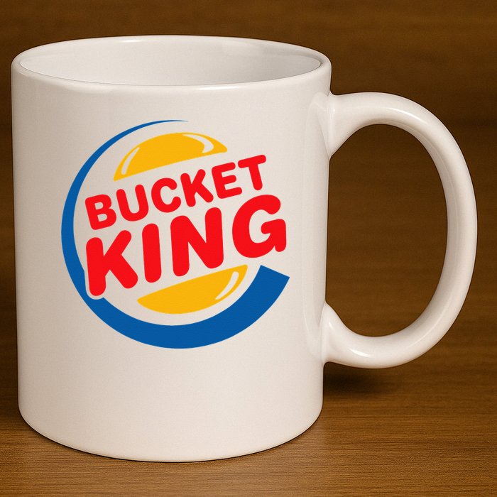 Bucket King Basketball Player Hoops Culture Funny 11oz C Handle Ceramic Mug