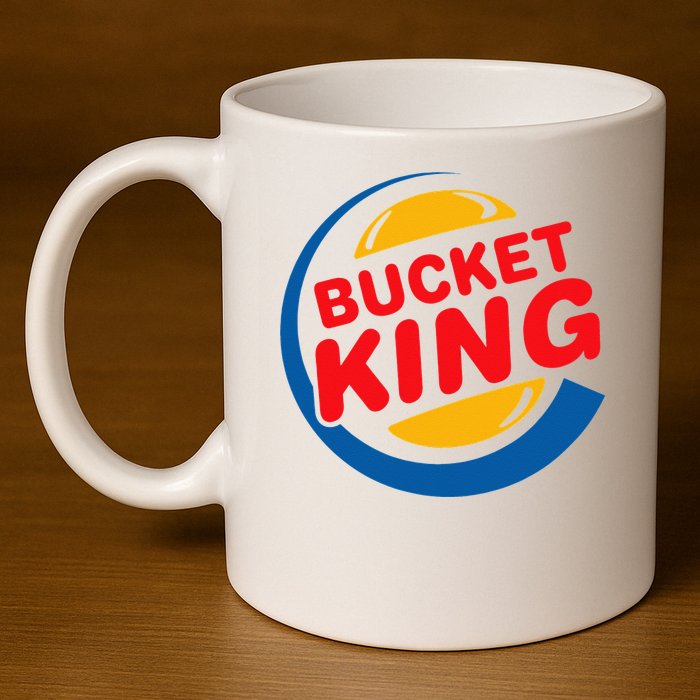 Bucket King Basketball Player Hoops Culture Funny 11oz C Handle Ceramic Mug