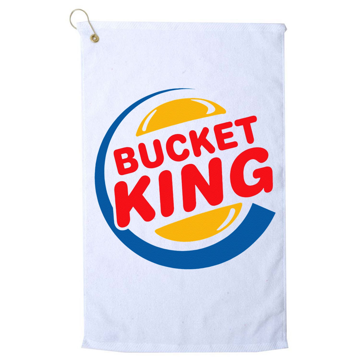 Bucket King Basketball Player Hoops Culture Funny Golf Towel