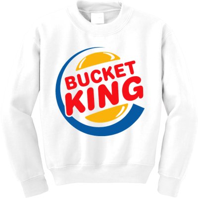 Bucket King Basketball Player Hoops Culture Funny Kids Sweatshirt