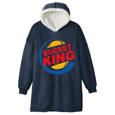 Bucket King Basketball Player Hoops Culture Funny Hooded Wearable Blanket