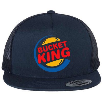 Bucket King Basketball Player Hoops Culture Funny Flat Bill Trucker Hat