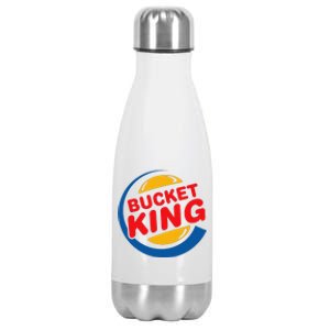 Bucket King Basketball Player Hoops Culture Funny Stainless Steel Insulated Water Bottle