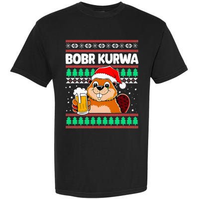 Bobr Kurwa Bober X Xmas Christmas Beer Kurwa Bober Xmas Beer Garment-Dyed Heavyweight T-Shirt