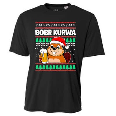 Bobr Kurwa Bober X Xmas Christmas Beer Kurwa Bober Xmas Beer Cooling Performance Crew T-Shirt