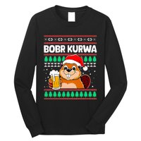 Bobr Kurwa Bober X Xmas Christmas Beer Kurwa Bober Xmas Beer Long Sleeve Shirt