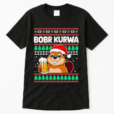 Bobr Kurwa Bober X Xmas Christmas Beer Kurwa Bober Xmas Beer Tall T-Shirt