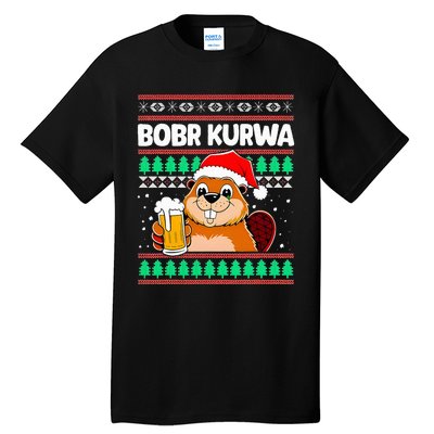 Bobr Kurwa Bober X Xmas Christmas Beer Kurwa Bober Xmas Beer Tall T-Shirt