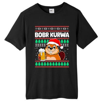 Bobr Kurwa Bober X Xmas Christmas Beer Kurwa Bober Xmas Beer Tall Fusion ChromaSoft Performance T-Shirt