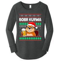 Bobr Kurwa Bober X Xmas Christmas Beer Kurwa Bober Xmas Beer Women's Perfect Tri Tunic Long Sleeve Shirt